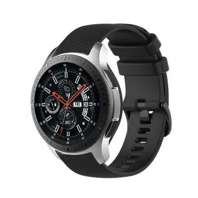 Produktbild von Strap-it Samsung Galaxy Watch 46 mm Luxus-Silikonarmband (schwarz)