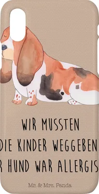 Produktbild von Mr. & Mrs. Panda Iphone 10 Handyhülle Hund Basset Hound - Hundeglück - Geschenk, X, Lustiger Spruch, Handy, Cover, Hülle, Sprüche, Lustig