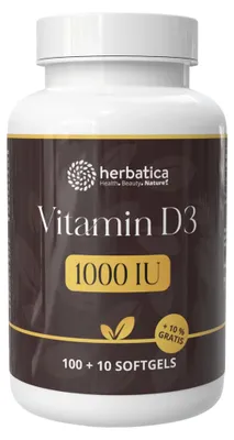 Obrázok produktu pre Vitamín D3 1000 IU - 110 softgelových kapsúl - Herbatica