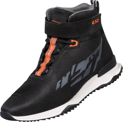 Image de Chaussures de moto LS2 Acrux, noir/orange, taille 46