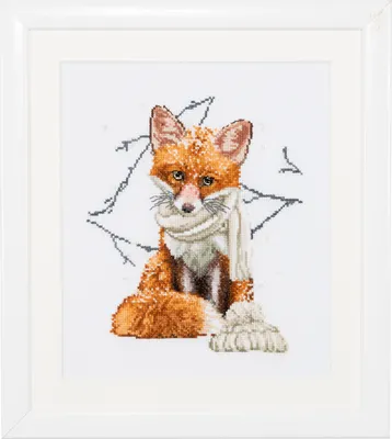 Produktbild von Thea Gouverneur Kreuzstich Stickpackung "Hallo, Foxy Lady Aida", Zählmuster, 31x30cm