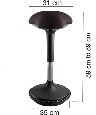 Image de Unilux MOOVE Bürohocker schwarz dynamisch Sitzen/Stehen