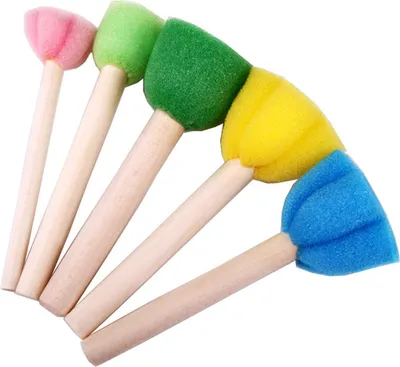 Produktbild von 4/5 Stücke Zufällige Kinder Schwamm Pinsel Malerei Roller Pinsel Graffiti