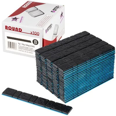 Obrázok produktu pre 200 pásikov STIX s lepiacou záťažou 60G (5+10G), oceľ, pozinkované, čierne