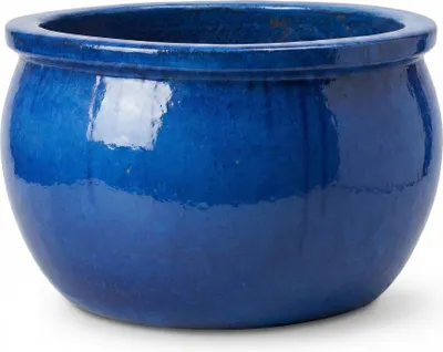 Produktbild von XXL Teramico Pflanzgefäß "Bavaria" Royal-Blau Keramik Frostfest Garten Steinzeug Blumenkübel