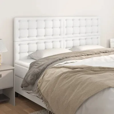 Immagine prodotto di The Living Store Testiere 4 pz. Bianco 90x5x78/88 cm Similcuoio