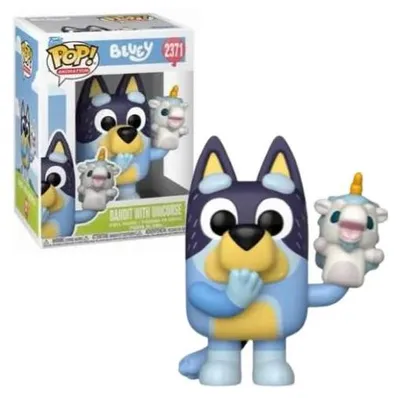 Image de Figurine en vinyle Bluey POP! Animation « Bandit » avec Unicourse, 9 cm