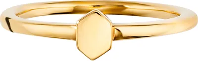 Produktbild von Cai Ring 925 Sterling Silber vergoldet Sechseck Hexagon Wabe 41184485736542