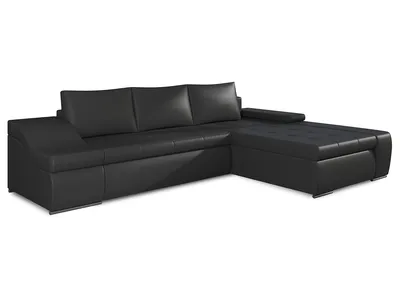 Produktbild von NABBI Ecksofa mit Zersetzung u Lagerraum Oristano P - schwarz (Soft 11)
