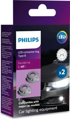 Zdjęcie produktu dla Philips LED gniazdo H7 typ B do żarówek LED, adapter, zestaw 2 sztuk, 11172BX2