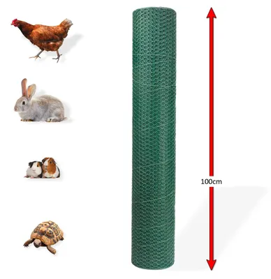 Immagine prodotto di Rete metallica esagonale di coniglio plastificata 13 mm, 1x25 m, filo 0,8 mm, verde