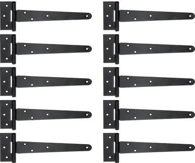 Produktbild von Alberts 859275 Kreuzgehänge, schwarzer Tauchlack, Band 248 x 46 mm, Scharnier 90 x 40 mm, 10er Set