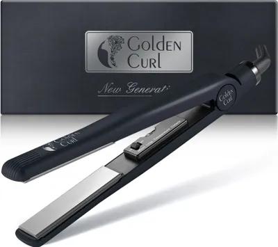 Produktbild von Golden Curl Titanium Glätteisen GL829 (Silber) 2 in 1 zum Glätten und Locken