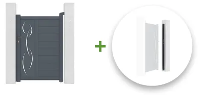 Produktbild von Gartentür 1m LIFE H.140cm + Öffnungsumkehrsatz