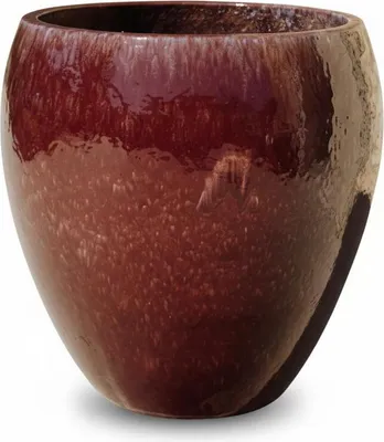 Produktbild von Provencelia Keramik Pflanzkübel Lafontaine Lila, Ø28 x H32 cm, frostbeständig, handgefertigt, glasiert, Outdoor, Garten, Terrasse, winterfest