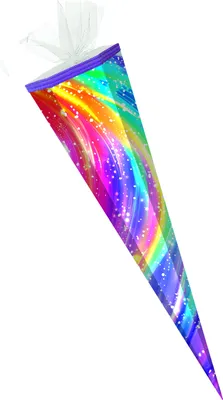 Produktbild von Schultüte / Zuckertüte / 85cm / eckig / "Rainbow"