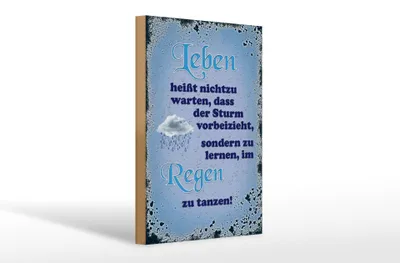 Produktbild von Holzschild Spruch 20x30cm Leben heißt nicht zu warten dass