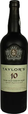 A bottle of Taylor's 10 Year Old Tawny Port.