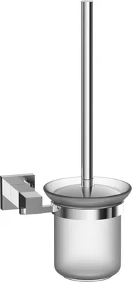 Produktbild von NEG WC-Bürsten-Halter/Glas-Becher Eles (silber/rund)