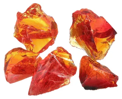 Feuerglas, rot, 3-5 cm, 400 g, für Gasfeuerstellen