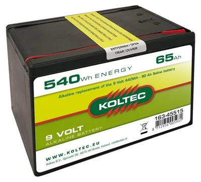 Productafbeelding van Koltec Batterij 9 Volt 540 WH 65 Ah