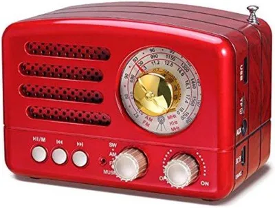Zdjęcie produktu dla przenośne radio – zasilane bateryjnie – czerwone