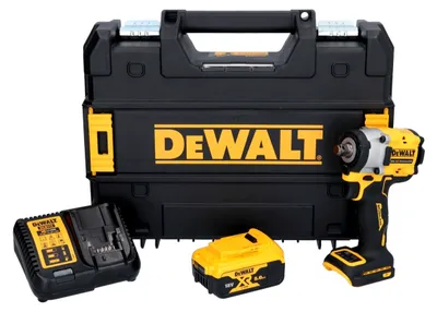 Obrázek produktu pro Akumulátorový rázový utahovák DeWalt DCF 921 P1T 18 V 400 Nm 1/2" bezkartáčový + 1x akumulátor 5,0 Ah + nabíječka + TSTAK
