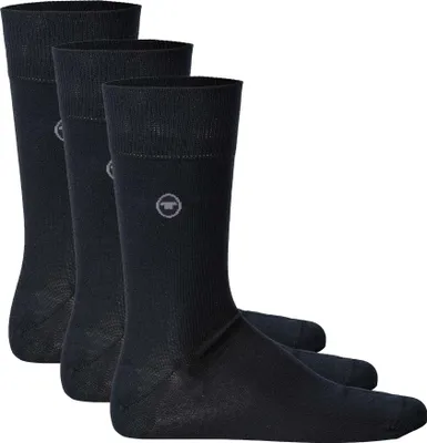 Produktbild von TOM TAILOR Herren Socken, 3er Pack - Basic, Baumwollmischung, einfarbig Navy 43-46