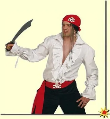 Produktbild von Piratenhemd weiß XL