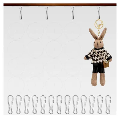 Produktbild von 100 Stück Selbstklebende Transparente Deckenhaken ohne Bohren, Deckenhaken mit Fahnenmast-Clips, Extra Starke Wandhaken für Küche, Bad, Schlafzimmer, Büro, Türen und Vielseitige Dekoration