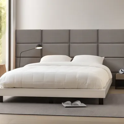 Immagine prodotto di Cuscino da parete 'Carpino' set di 3 pannelli in velluto 60 x 30 cm grigio scuro