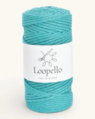 Immagine prodotto di Spago di cotone Loopello, diametro 3 mm, 100 metri – Turchese