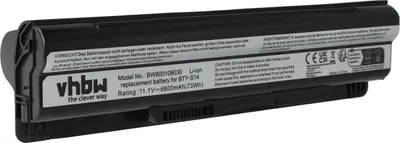 Produktbild von vhbw Akku Ersatz für Medion E2MS115K2002 für Notebook (6600 mAh, 11,1 V, Li-Ion)