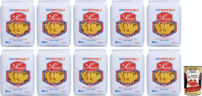 Produktbild von 10x Russo Mista Corta N°51 Hartweizengrieß Pasta,100% Italienischer Weizen,500g-Packung + Italian Gourmet Polpa di Pomodoro 400g Dose