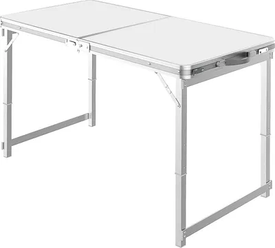 Produktbild von Grafner Campingtisch klappbar höhenverstellbar Aluminium Tisch, stabil und tragbar, 120x60x70cm, Doppel Klapptisch Alu Gartentisch Mehrzwecktisch Outdoor Koffertisch Picknick Tisch Festival