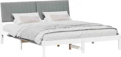 Obrázok produktu pre Rám postele Svetlosivá 180 x 200 cm Masívne borovicové drevo