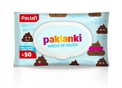 Zdjęcie produktu dla Paclan Paklanki Woreczki Zapachowe na Pieluszki Pieluchy 50szt.