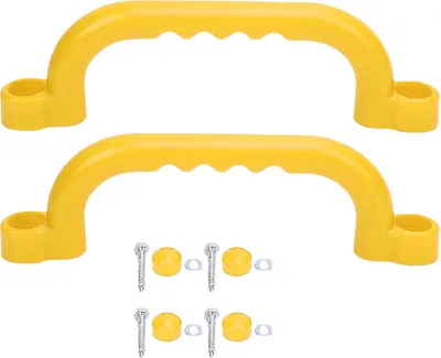 Produktbild von 2pcs Kinderspielzeuggriffe wiederverwendbares Plastikspielplatz sicherer Grabgriff für Klettern im Freien Vergnügungsausrüstung Gelbgelb