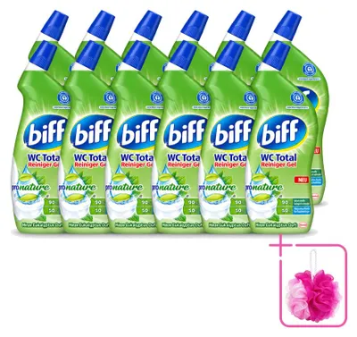 Produktbild von 12 x Biff WC Total Gel ProNature - Minze & Eukalyptus - 750 ml - Sparpackung - 12 Stücke