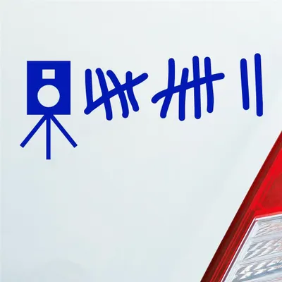 Produktbild von Auto Aufkleber   Strichliste Tuning 15x6,5 cm Dunkelblau Sticker Heckscheibenaufkleber