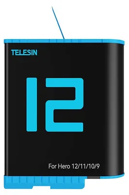 Zdjęcie produktu dla Akumulator Bateria Telesin Do Gopro Hero 12 / 11 / 10 / 9 (1750 Mah) - Gp-Btr-901-D