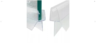 Produktbild von Duschdichtung unten 100 cm transparent für 4–6 mm Glas, Wasserabweiser für Duschtüren, Ersatzdichtung für Duschkabine, zuschneidbar