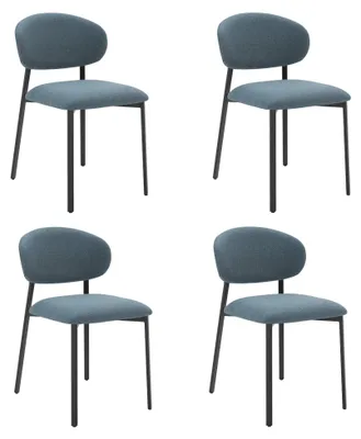 Produktbild von CHITA Polsterstuhl (4 St) 4-Fuß-Stuhl, Esszimmerstuhl, Verstellbare Füße, Metallgestell