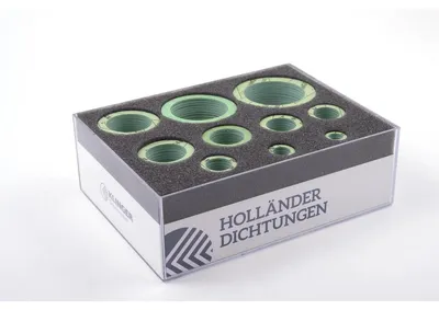 Obrázek produktu pro Sada těsnění Klinger, typ Holländer, C-4300, 250 ks, 2 mm, 1/8"–6/4", 1 ks