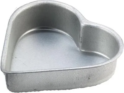 Produktbild von herzförmige Backform Silbergrau 9,5 cm