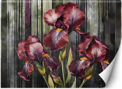 Produktbild von Vlies fototapete Rote Blumen 150x105 cm Feeby Rot inkl. Kleber einfache Montage