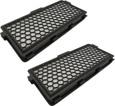 Two rectangular air filters with a honeycomb pattern.