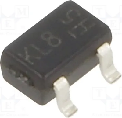 Immagine prodotto di Diodo: Diodo raddrizzatore Schottky SMD, 30V, 0,3A, SOT323, BAT54SW-7-F, diodo Schottky