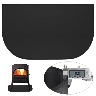 Produktbild von MODFU Funkenschutzplatten, Kaminunterlage Feuerfest, Hitzeschutz Matte für Kaminofen, Grill & Terrasse, Boden Schutz, Funkenschutz, Rutschfest, 50*80CM