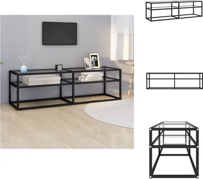 Immagine prodotto di vidaXL Mobile TV Trasparente 140x40x40,5 cm in vetro temperato - Mobili TV